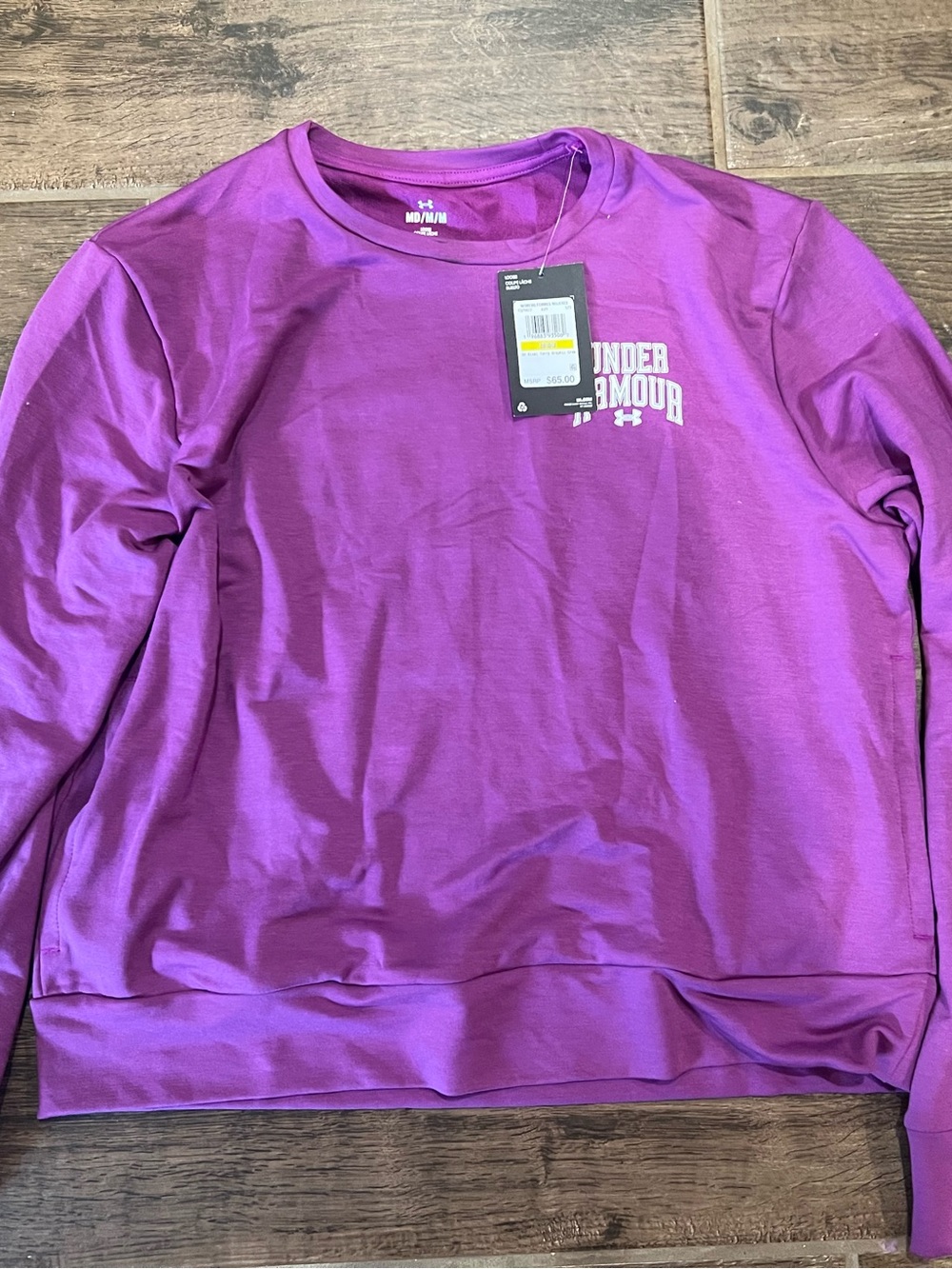 Under Armour Womens size M Purple Crewneck Long Sleeve Top